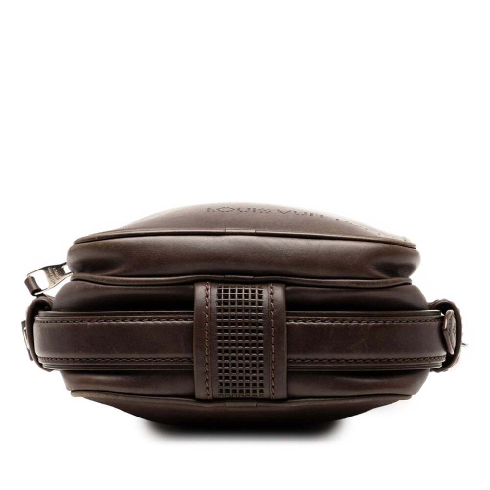 LOUIS VUITTON Authentic Brown Leather Trotter Shoulder Bag - Picture 3 of 8